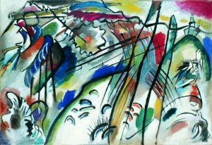 Vasily Kandinsky, "Improvisation 28" (second version) (Improvisation 28 [zweite Fassung]), 1912 Oil on canvas, 43 7/8 x 63 7/8 inches (111.4 x 162.1 cm) Solomon R. Guggenheim Museum, New York Solomon R. Guggenheim Founding Collection, By gift. 37.239